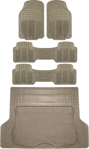 Miniatura 9 de FH Group Alfombrillas para Piso de Automóvil - Alfombrillas de Piso de Goma Resistente para Automóviles, Ajuste Universal Juego Completo, Gris
