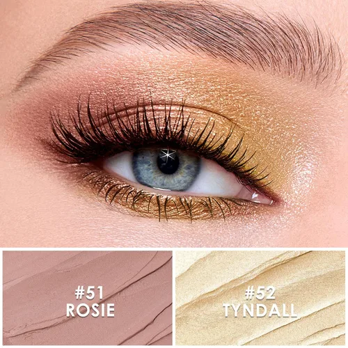 Miniatura 2 de FOCALLURE 2 unidades de sombra de ojos en barra crema, lápiz de sombra de ojos iluminador, juegos de sombra de ojos con fórmula a prueba de arrugas