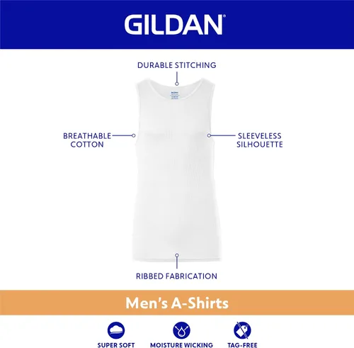Miniatura 2 de Gildan - Camisetas sin mangas para hombre, paquete múltiple