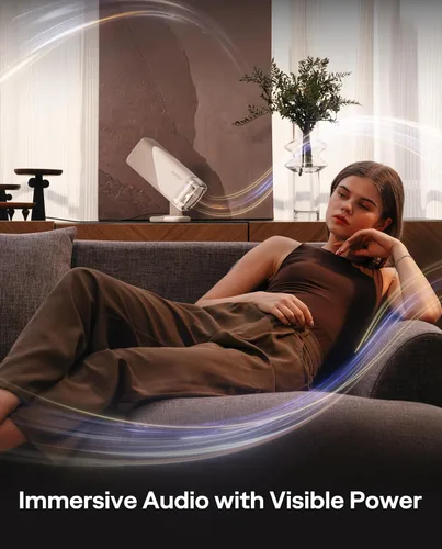 Miniatura 9 de Aurzen BOOM Air - Proyector portátil Google TV con WiFi y Bluetooth, alimentado por USB-C, proyector inteligente para películas al aire libre