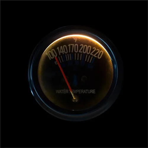Miniatura 5 de 2inch 52mm 12V Mechanical Fahrenheit＆Celsius Water Temp Temperature Gauge Black Face Water Temp Meter with Light