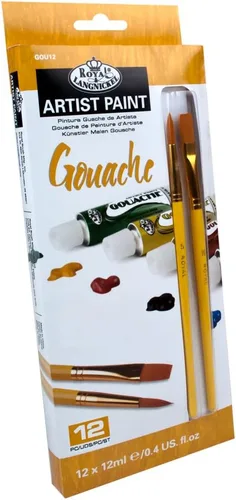 Royal Gouache - Juego de pintura con pincel, 12 piezas