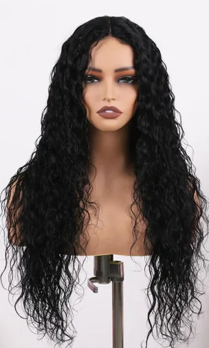 Miniatura 52 de Peluca de cabello humano con encaje frontal en T de 13 x 4 pulgadas, peluca de encaje HD rizado profundo sin pegamento, línea de cabello