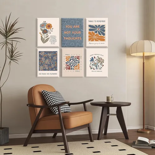Miniatura 4 de Póster artístico de pared de salud mental, lienzo motivacional, decoración de pared, terapia, oficina, póster bohemio, impresiones inspiradoras