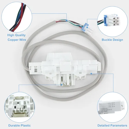 Miniatura 3 de Interruptor de bloqueo de puerta DC34-00025E DC34-00025A, compatible con lavadora Sam.sung, reemplaza DC34-00025C 4546106 AP6225255 PS12072637