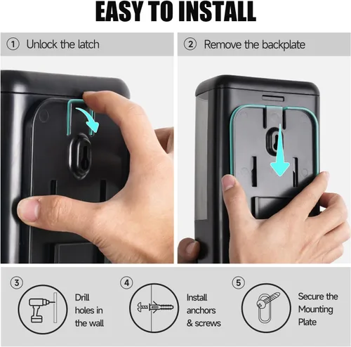 Miniatura 5 de AIKE Dispensador de jabón líquido de montaje en pared para baños comerciales, oficinas, restaurantes, 40 onzas, gran capacidad, AK1007, color negro