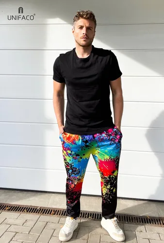 Miniatura 4 de UNIFACO. Pantalones deportivos unisex con estampado digital 3D con cordón