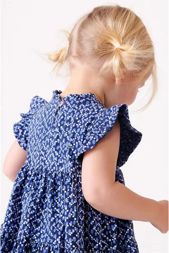 Miniatura 9 de LMYOVE Vestido casual de algodón para niñas pequeñas de 2 a 8 años