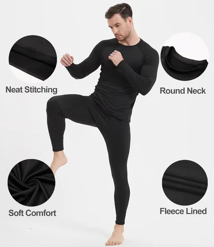 Miniatura 5 de HOPLYNN Paquete de 45 camisas de compresión térmica para hombre, manga larga, caza, correr, capa base, equipo para invierno y clima frío