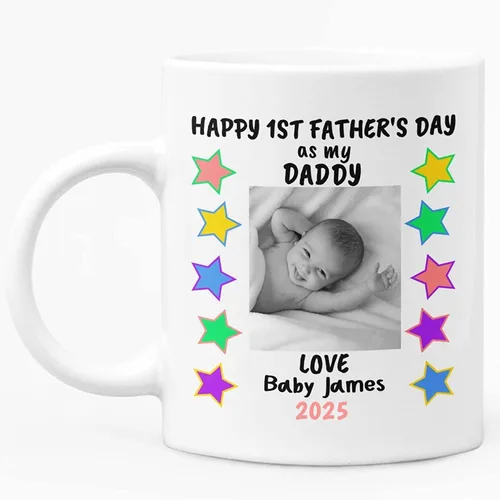 Taza personalizada para papá por primera vez, taza de café para el primer día del padre, primera vez, regalo para papá nuevo, idea del día del