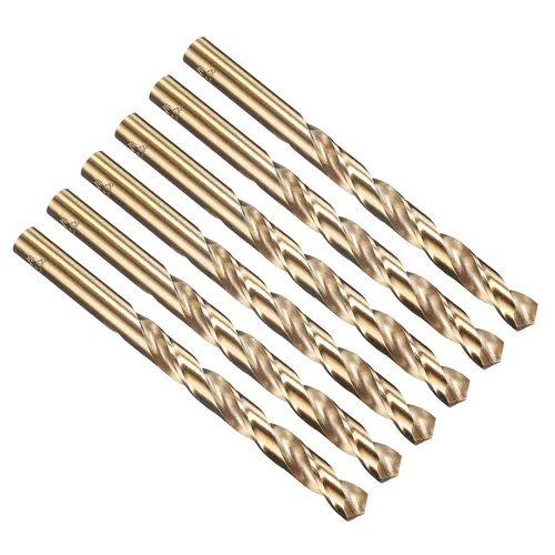 Miniatura 169 de PATIKIL Broca Jobber de 0.039 in, vástago recto M35 cobalto 5% acero de alta velocidad 135° acabado dorado para metal duro de acero inoxidable - 2