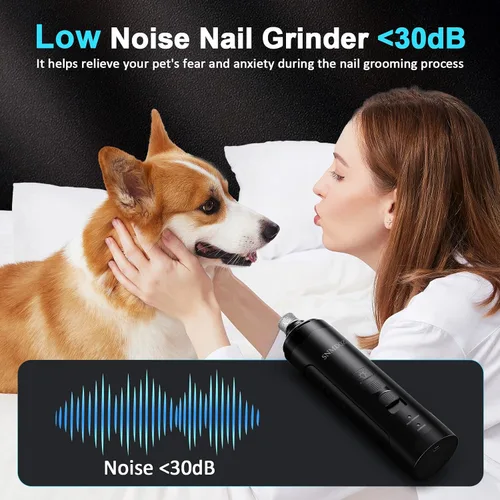 Miniatura 5 de Molinillo de uñas para perros, recortadores de uñas para perros y juego de cortaúñas con 2 luces LED. Molinillo de uñas para mascotas eléctrico