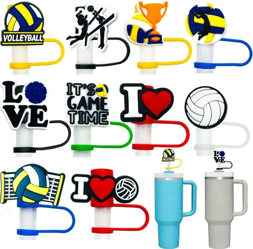 Miniatura 12 de 10 tapas de popote para vaso Stanley Cup de 30 y 40 onzas, de 0.394 in, reutilizables, de silicona, para popote, accesorios para copas Stanley