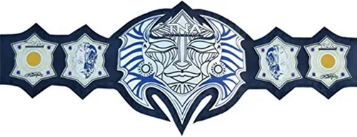 Miniatura 2 de TNA Jeff Hardy Immortal Champion Cinturón Adulto Tamaño Placas Metal Placas Cuero, Azul