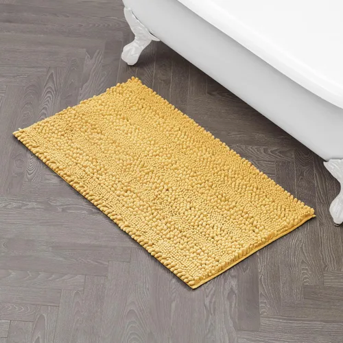 Miniatura 43 de Laura Ashley Tapete de baño de chenilla Astor 100% poliéster Decoración de baño premium Lavable a máquina Respaldo TPR Mide 17 x 24 Aqua