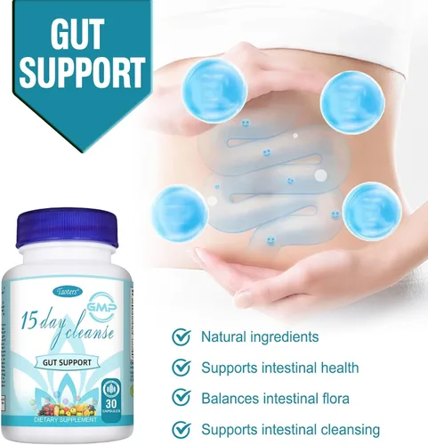 Miniatura 6 de TAOTERS Paquete de 2 suplementos de limpieza intestinal de limpieza de 15 días, suplemento de desintoxicación con Senna, Cascara Sagrada y cáscara