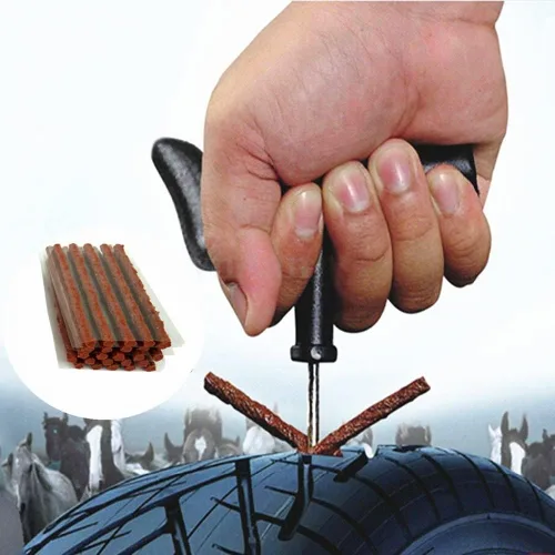 Miniatura 6 de Tapones para neumáticos, 150 unidades, tapones de reparación de neumáticos de goma, herramienta de reparación de pinchazos de neumáticos