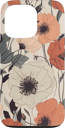 Miniatura 10 de Funda para iPhone 12/12 Pro Minimal Poppy Flower Boho Floral Cute Aesthetic