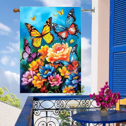 Miniatura 7 de Banderas de Jardín de Abeja de Verano para Exterior Disculpen las Malezas, Estamos Alimentando a las Abejas, Letrero de Patio, Sin Corte de Césped