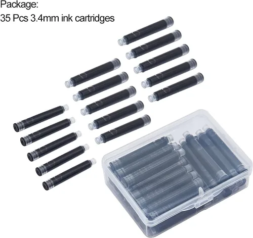 Miniatura 3 de 35 cartuchos de tinta, 0.134 in de diámetro de diámetro, pluma estilográfica de caligrafía, cartuchos de tinta de repuesto para pluma estilográfica