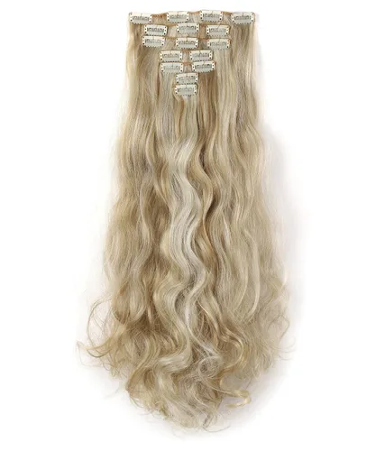 Miniatura 25 de OneDor® Extensiones de cabello sintético rizado de 20 pulgadas, 7 unidades, 4.53 oz (#99J rojo vino)
