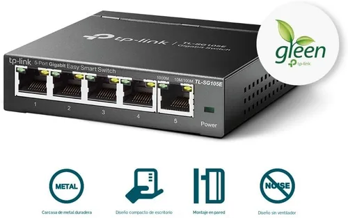 Miniatura 6 de TP-Link Switch Inteligente Fácil Ethernet Gigabit de 5 Puertos Plug and Play Escritorio Metal Resistente con Puertos Blindados Reemplazo