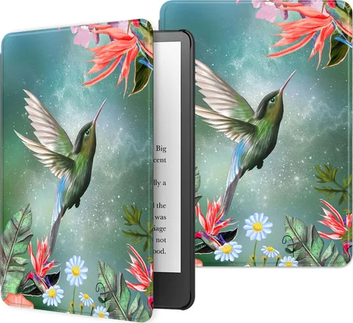 Miniatura 32 de Funda para Kindle básico de 6 pulgadas (11.ª generación), múltiples ángulos, piel sintética, delgada, con función de encendido y apagado automático