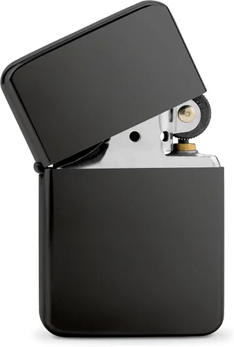 Miniatura 26 de WEDDINGSTAR Encendedor personalizado grabado de metal negro plomizo a prueba de viento, grabado con monograma personalizable, recargable