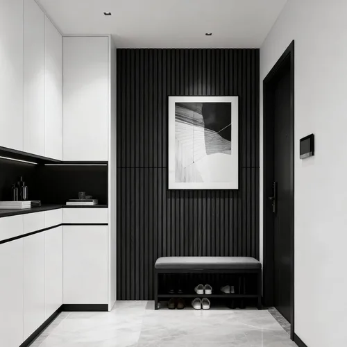 Miniatura 9 de WoveN SounD Slat Acousitc - Paneles de pared de 48 x 24 pulgadas, chapa de madera, decoración de pared a prueba de sonido, diseño autoadhesivo
