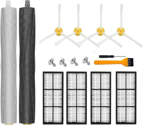 Piezas de repuesto para aspiradora iRobot Roomba 800 900 Series 805 850 860 861 866 870 871 880 890 960 980 980 981 985, 4 filtros, 4 cepillos
