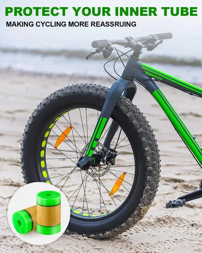 Miniatura 6 de Julai Bike Tire Liners, Mountain Bicycle Tube Flats Self-Adhesive Protector Puncture Free Compatible with 20 24 26 28 29