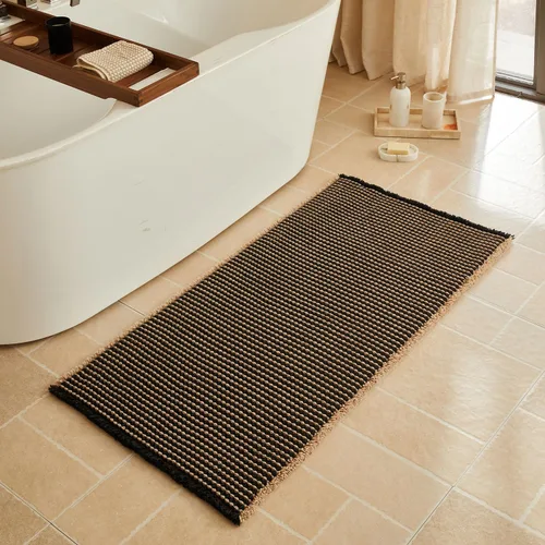 Miniatura 93 de Triohero Tapete de baño con diseño de gofre, tapete de baño pequeño y bohemio, antideslizante, lavable, ultra suave, súper absorbente, de secado