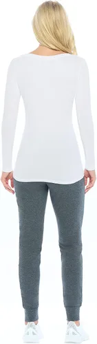 Miniatura 4 de Natural Uniforms Camiseta de manga larga extra ancha con cuello redondo para mujer
