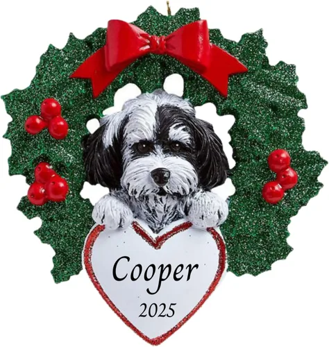 Miniatura 18 de Adornos personalizados para árbol de Navidad 2025 para mascotas, Chihuahua con corona, recuerdo para los amantes de los perros de los cachorros