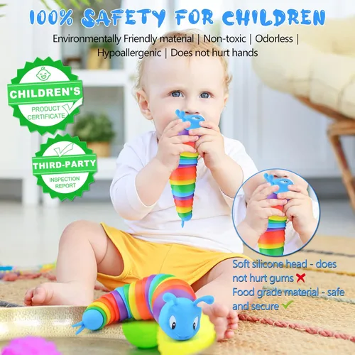 Miniatura 2 de Cevioce Juguete Fidget de Babosa, Juguetes Fidget de Babosa Sensorial para Niños y Adultos, 1 PC Juguetes Sensoriales para Autismo para Niños