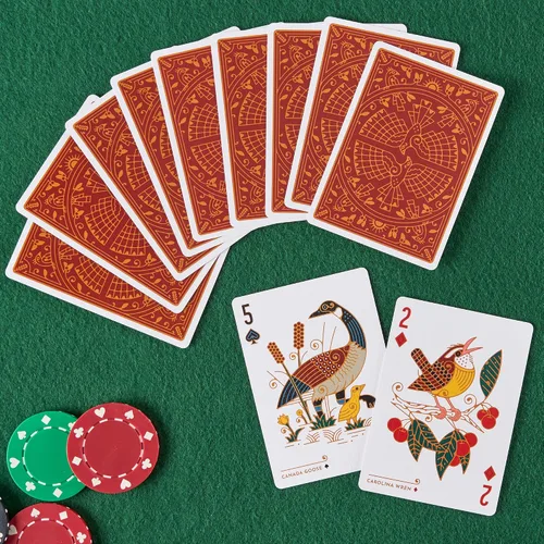 Miniatura 6 de Underdog Games Cartas temáticas de pájaros "Bird in The Hand" 54 piezas de impresionante arte personalizado Un pájaro único en cada carta