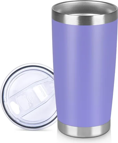 Miniatura 26 de Vaso Térmico de 20 oz de Acero Inoxidable Vasos Térmicos a Granel con Tapa Aislamiento de Doble Pared Tazas de Café Térmicas para Bebidas Calientes
