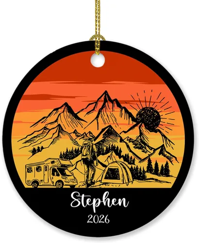 Miniatura 35 de Adorno personalizado de tiro con arco de Navidad 2025, adorno de Navidad con arco y flecha, regalo con nombre de arquero, año, adorno de jugador