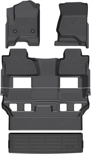 Miniatura 18 de HAFIDI® - Tapetes para auto con almacenamiento debajo del asiento, para todo clima, antideslizantes, de elastómero termoplástico, para la primera