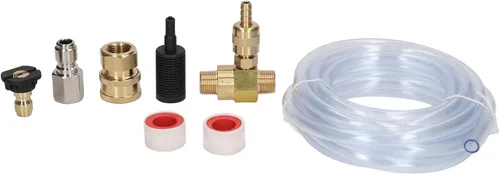 Miniatura 7 de Kit de inyector químico con inyector descendente ajustable de acero inoxidable de latón, tubo de 9 8 pies, 5000 PSI para juegos de herramientas
