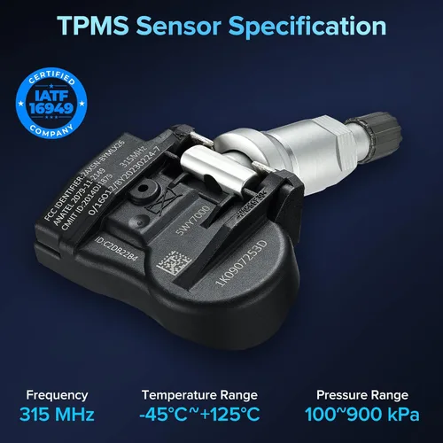 Miniatura 2 de BDFHYK Sensor de presión de neumático TPMS programado de 315MHz compatible con Audi A3 A4 A5 Q5 S3 S4 S5 TT, VW Beetle CC Eos GLI Golf GTI Jetta