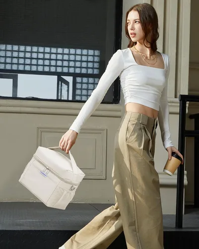 Miniatura 3 de HOMESPON Lonchera para mujeres y hombres, bolsa de almuerzo aislada, impermeable, ligera, bolsa enfriadora para el trabajo, picnic, viajes