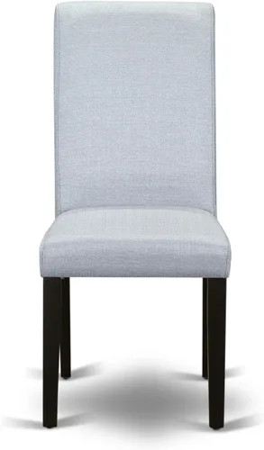 Miniatura 8 de East West Furniture DLBA3-BLK-05 - Juego de mesa y sillas de cocina de 3 piezas contiene una mesa de comedor redonda con gotas y 2 sillas de comedor