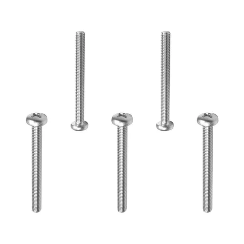 Miniatura 43 de MroMax 5 tornillos de máquina Phillips de cabeza plana M8 x 0.984 in, acero inoxidable 304 18-8, rosca completa, tornillos de cabeza cruzada gris