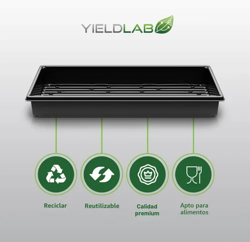 Miniatura 8 de Bandeja de propagación de plantas de plástico negro de 10 x 20 pulgadas (paquete de 10) - Bandejas de cultivo para jardín, plantación, plántulas