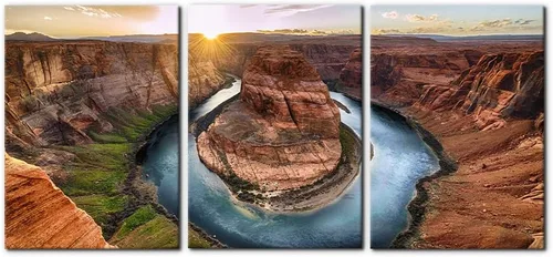 Miniatura 24 de Pacimo 3 Piezas Arte de Pared Verde Pintura Parque Nacional Yosemite Lago de Agua Clara Montañas Árboles Rocas Imágenes Impresiones en Lienzo