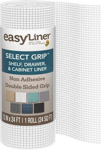 EasyLiner Select Grip Revestimiento para Estantes - Fácil de Instalar y Cortar a Medida - Antideslizante, Sin Adhesivo, Revestimiento para Cajones,