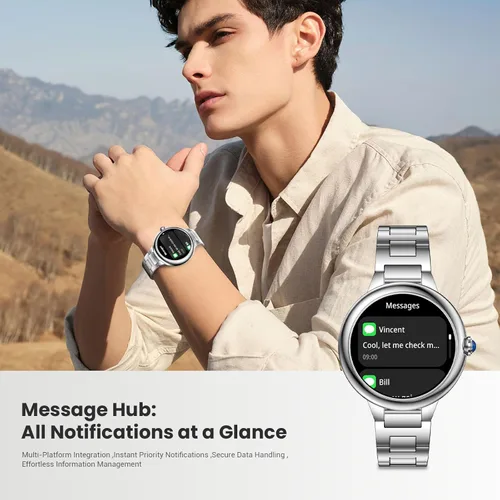 Miniatura 6 de SOUYIE Reloj inteligente DA GPT 2026 para mujer, pantalla AMOLED de 1.19 pulgadas, esfera de reloj personalizable AI, frecuencia cardíaca, monitor