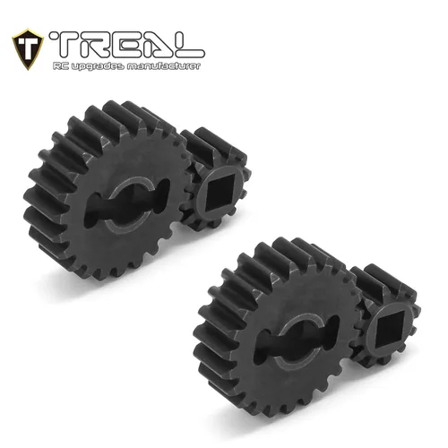 Miniatura 3 de TREAL Los engranajes de portal SCX10 III/Capra 12/23T endurecen los engranajes de acero compatibles con Axial 1/10 SCX10 3 Capra (12T/23T), misma
