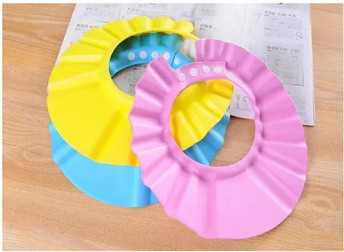 Miniatura 2 de Baby Safe Shampoo Shower Bath Protection Soft Shower Cap Hat Wash Hair Shield para niños (amarillo)